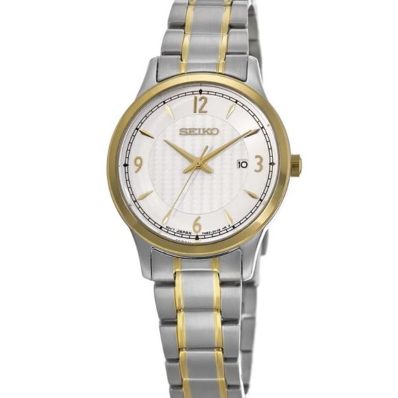 Seiko Silver & Gold Analogue Men's Watch